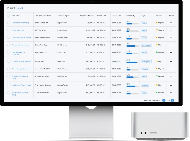 Projense Web Application Dashboard